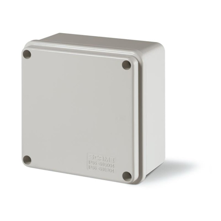 Scame SU-DI05-SCA-001 686.205 IP56 120x80x50mm PVC Housing Opaque Lid Junction Box