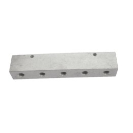 Pneumax RIPUL1516 Distribution Manifold Block - Unequal Long - Aluminium - 2 X 1/4" To 6 X 1/8"