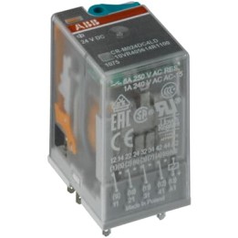 ABB Pluggable Interface Relay CR-M 12VDC 2 C/O (SPDT) 12A @ 250V 8 Pin Pluggable Relay (CR-M012DC2)