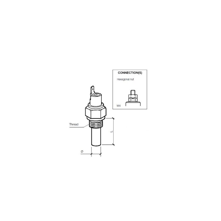 VDO 232-011-005-015D Temperature Switch Switchpoint 130°c ± 10°c Thread m10x1.5