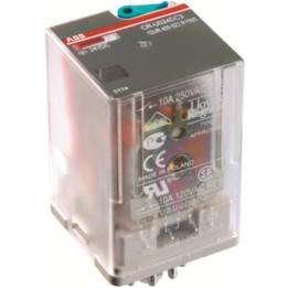 ABB Pluggable Interface Relay CR-M 12VDC 2 C/O (SPDT) 12A @ 250V 8 Pin Pluggable Relay (CR-U012DC2)