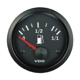 VDO Fuel Level Gauge Cockpit Vision 52mm 12V 90 3 Ohm Spin Ring