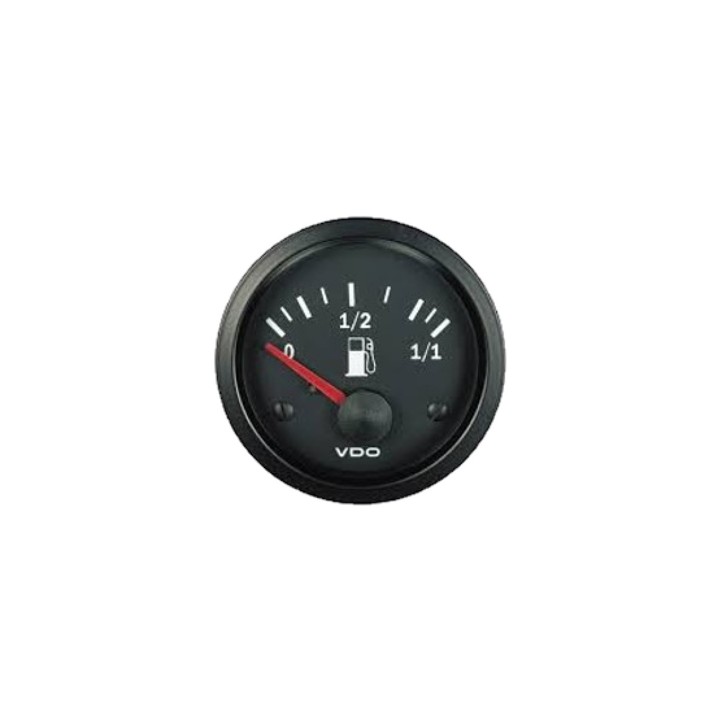 VDO Fuel Level Gauge Cockpit Vision 52mm 12V 90 3 Ohm Spin Ring