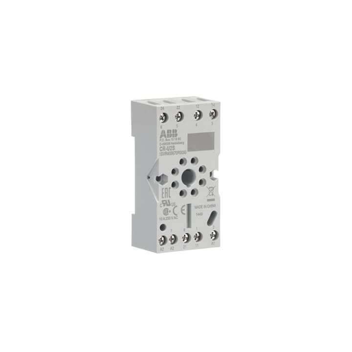 ABB Pluggable Interface Relay CR-M Round Pin Terminals Standard Base for CR-U 2 C/O Relay (CR-U2S)
