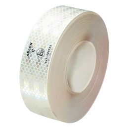 MAG Truck & Trailer VCWHITE 50M - WHITE SINGLE LAYER (ALUMINIUM BACKING) REFLECTIVE EC104 REGULATED, CONSPICUITY TAPE