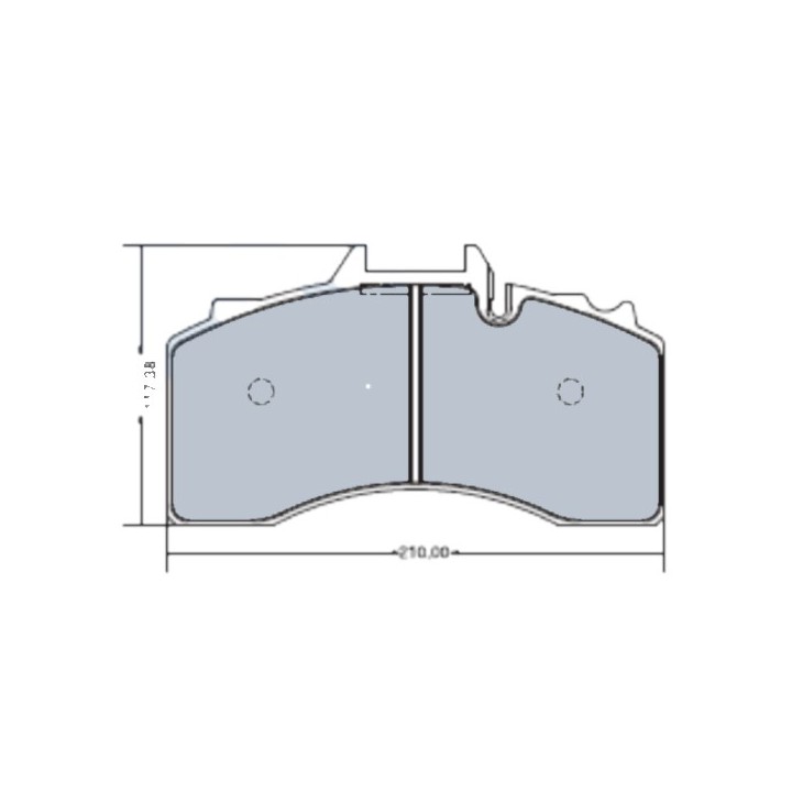 Traxx DPD228 HEAVY DUTY BRAKE PAD - WVA29228 - BPW TRAILER NEW SERIES - FRONT - 210.80 X 107.80 X 29.50