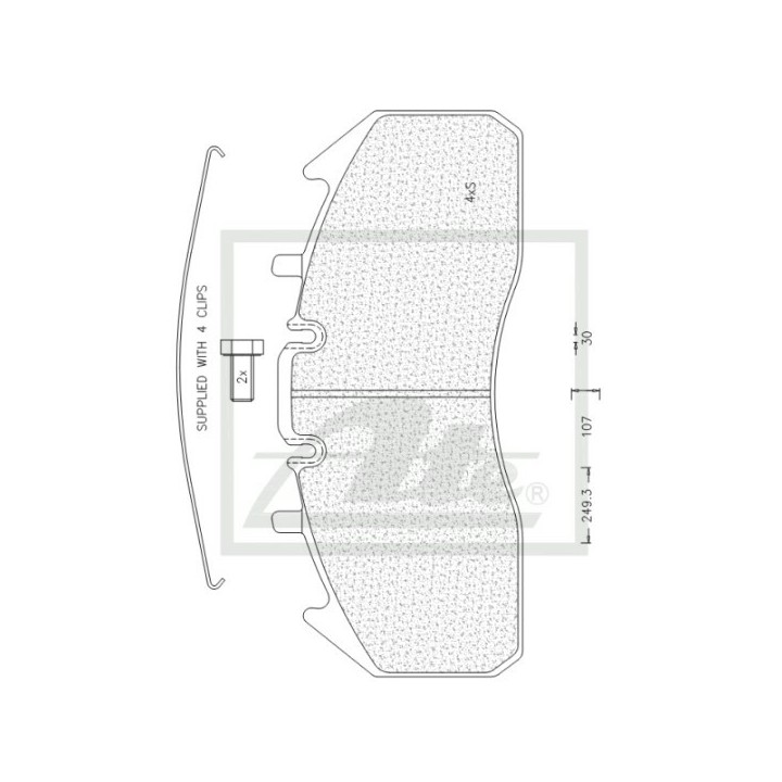 ATE ATECV028 Brake Pads - Commercial Pad - Volvo