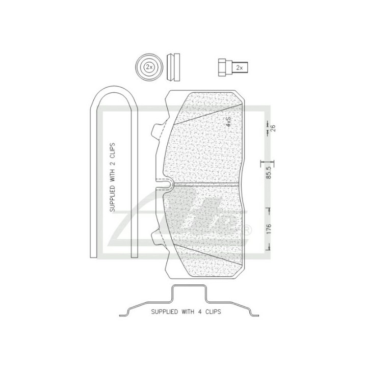 ATE ATECV021 Brake Pads - Commercial Pad - Man