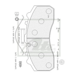ATE ATECV020 Brake Pads - Commercial Pad Mercedes B