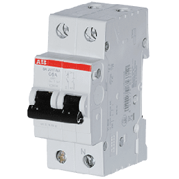ABB Miniature Circuit Breaker Curve C 3kA 6A 3kA 3kA 400VAC (SR202T-C6)