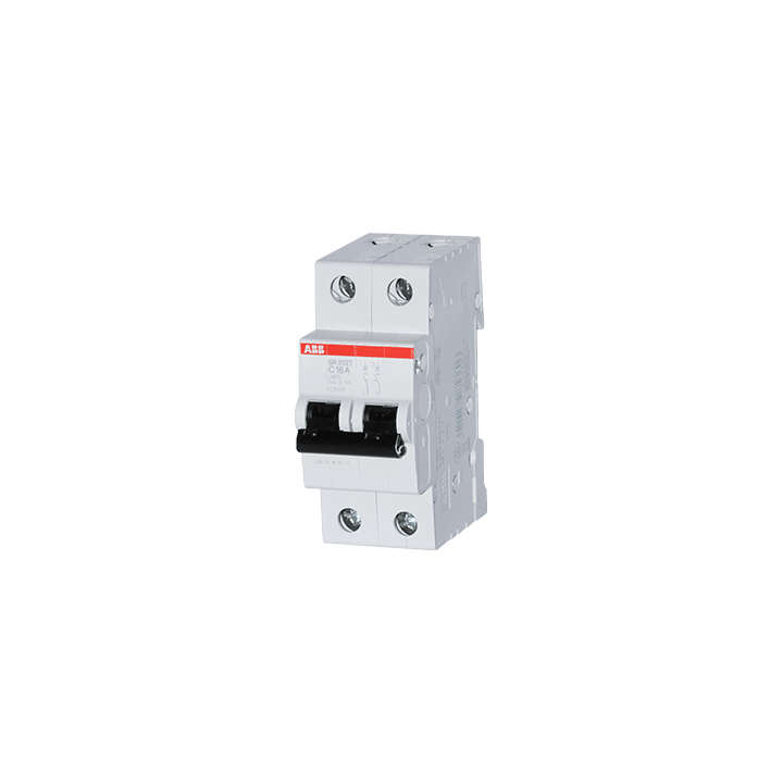 ABB Miniature Circuit Breaker Curve C 3kA 16A 3kA 3kA 400VAC (SR202T-C16)