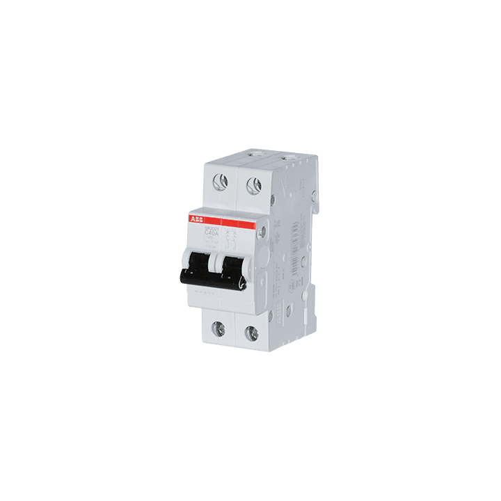 ABB Miniature Circuit Breaker Curve C 3kA 40A 3kA 3kA 400VAC (SR202T-C40)