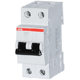 ABB Miniature Circuit Breaker Curve C 3kA 50A 3kA 3kA 400VAC (SR202T-C50)