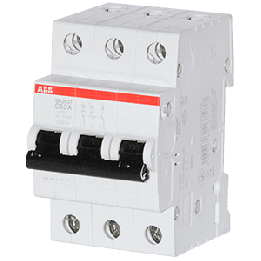 ABB Miniature Circuit Breaker Curve C 3kA 50A 3kA 3kA 400VAC (SR203T-C50)