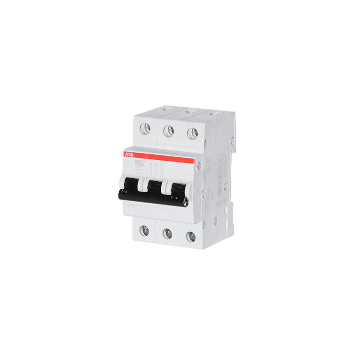 ABB Miniature Circuit Breaker Curve C 3kA 50A 3kA 3kA 400VAC (SR203T-C50)