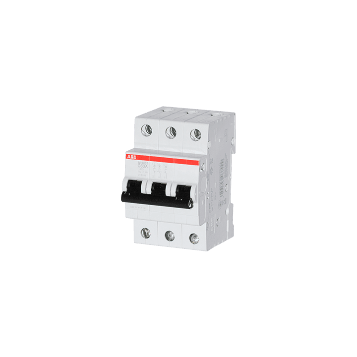 ABB Miniature Circuit Breaker Curve C 3kA 63A 3kA 3kA 400VAC (SR203T-C63)