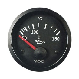 VDO Temperature Gauge Cockpit Vis 50 150°c Oil 12V 52mm Stud/bracket