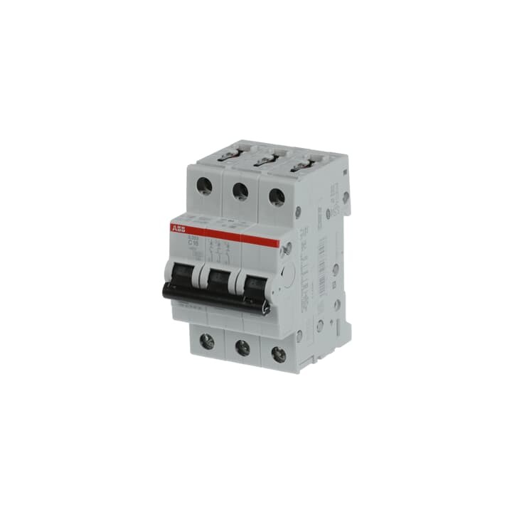 ABB Miniature Circuit Breaker Curve C 6-10kA 16A 10kA 7.5kA 400VAC (S203-C16)