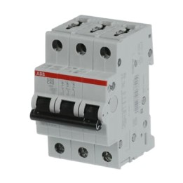 ABB Miniature Circuit Breaker Curve C 6-10kA 40A 10kA 7.5kA 400VAC (S203-C40)