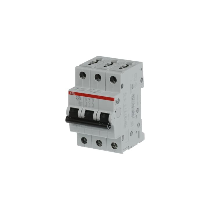 ABB Miniature Circuit Breaker Curve C 6-10kA 40A 10kA 7.5kA 400VAC (S203-C40)