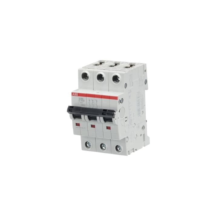 ABB Miniature Circuit Breaker Curve C 6-10kA 100A 6kA 6kA 400VAC (S203-C100)
