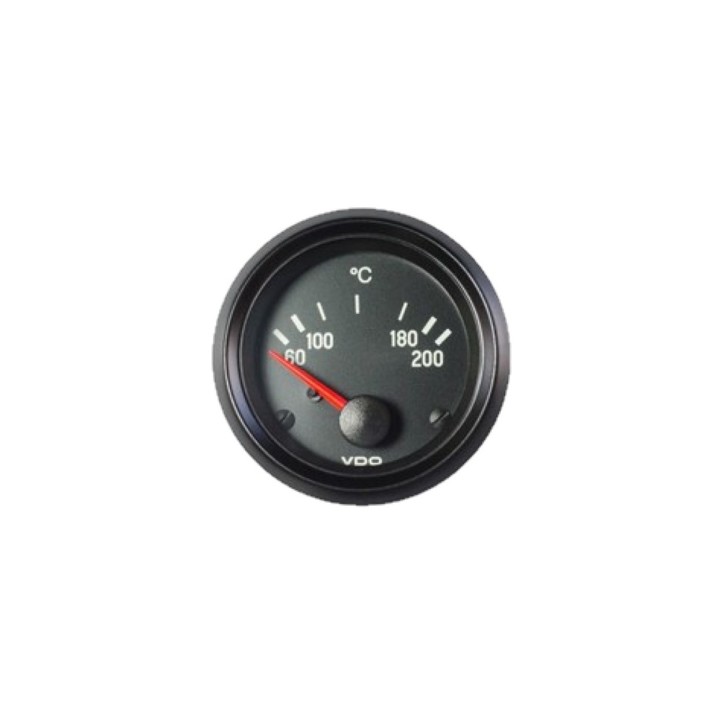 VDO Temperature Gauge Cockpit Vis 60 200°c Cyl 52mm 12V