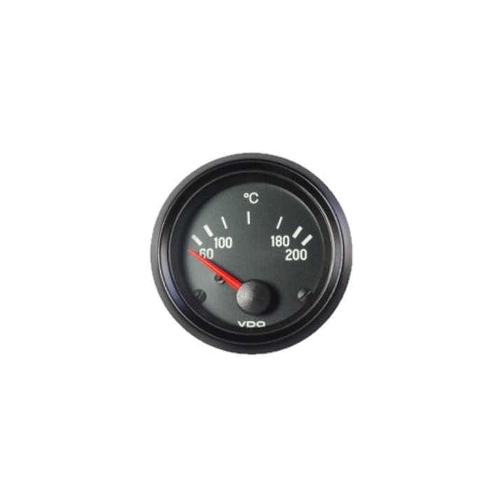 VDO Temperature Gauge Cockpit Vis 60 200°c Cyl 52mm 24V
