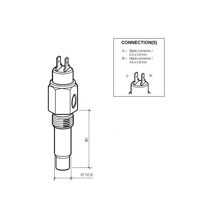 VDO Temperature Sender/switch +40°c to +120°c Switch 110°c Thread m14x1.5