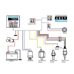 Autosave 415-SPEC-601 Automonitor Kit - 12/24V Water Cooled Engine - Excludes Water Sensor/Shutdown Valve
