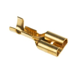 VDO Z863016 Terminal 6.4mm Spade - Female Brass with Locking Tab