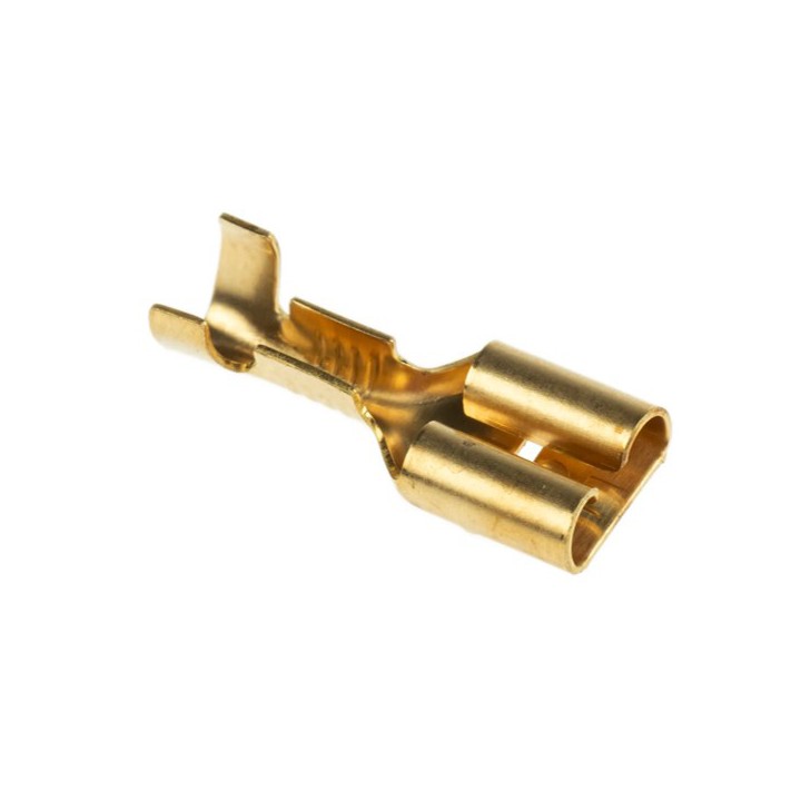 VDO Z863016 Terminal 6.4mm Spade - Female Brass with Locking Tab