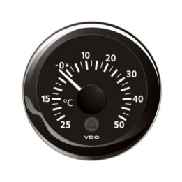 VDO Temperature Gauge - Viewline Kit 52mm 12V/24V -25C to +50 Ambient