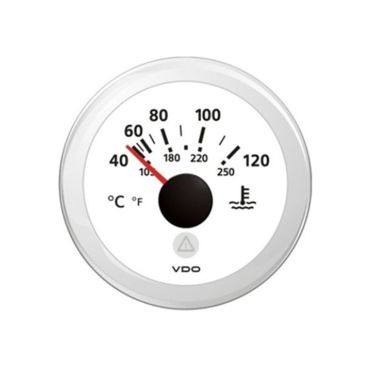 VDO A2C59514237 Temperature Gauge - Viewline 52mm 12V/24V 40°C - 120°C Coolant