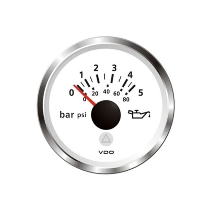 VDO A2C59514212 Pressure Gauge - Viewline 52mm 5 Bar Oil Pressure 12V/24V