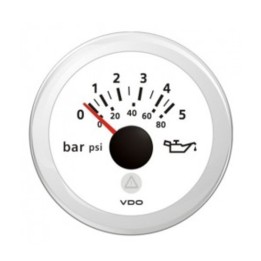 VDO Pressure Gauge - Viewline 52mm 5 Bar Oil Pressure 12V/24V