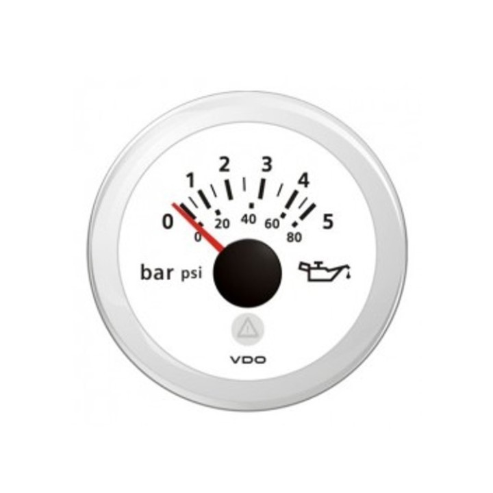 VDO A2C59514211 Pressure Gauge - Viewline 52mm 5 Bar Oil Pressure 12V/24V