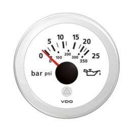 VDO Pressure Gauge - Viewline 52mm 25 Bar Oil Pressure 12V/24V