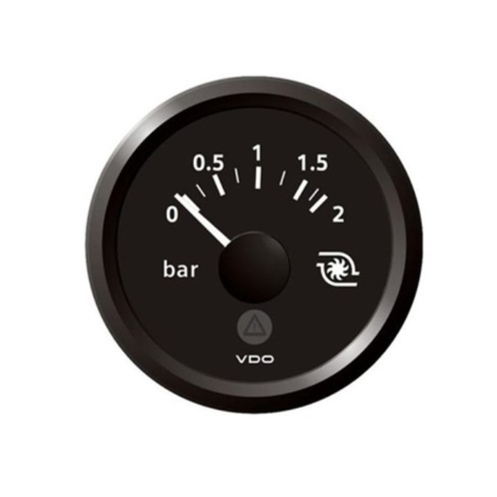 VDO A2C59514152 Pressure Gauge - Viewline 52mm 2 Bar Turbo Pressure 12V/24V