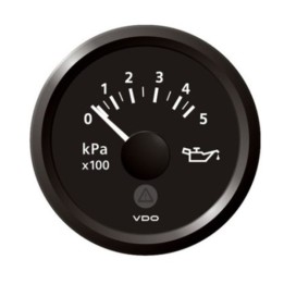 VDO Pressure Gauge - Viewline 52mm 500 Kpa Oil Pressure 12V/24V