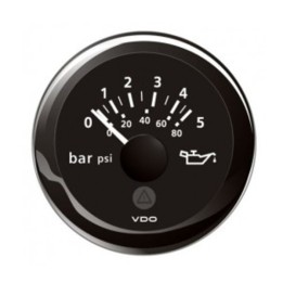 VDO Pressure Gauge - Viewline 52mm 5 Bar Oil Pressure 12V/24V