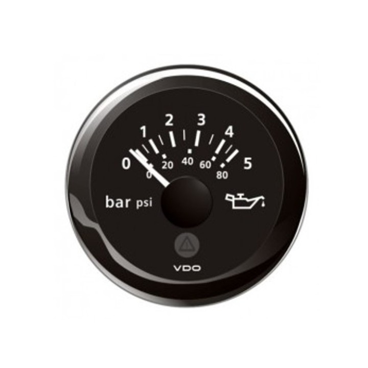 VDO A2C59514123 Pressure Gauge - Viewline 52mm 5 Bar Oil Pressure 12V/24V