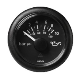 VDO Pressure Gauge - Viewline 52mm 10 Bar Oil Pressure 12V/24V