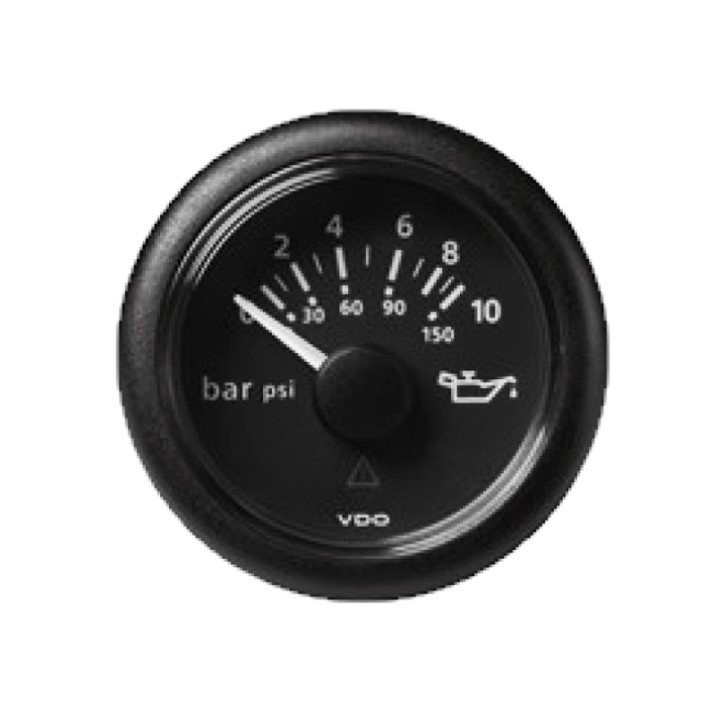 VDO A2C59514111 Pressure Gauge - Viewline 52mm 10 Bar Oil Pressure 12V/24V