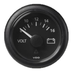 VDO Voltmeter - Viewline 52mm 12V (8V-16V) Display