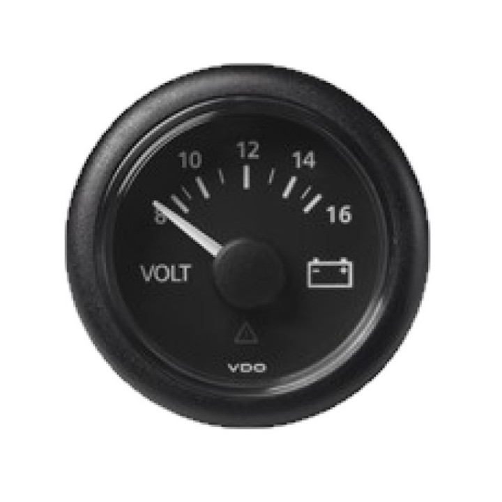 VDO A2C59512545 Voltmeter - Viewline 52mm 12V (8V-16V) Display