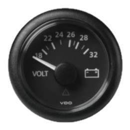 VDO Voltmeter - Viewline 52mm 24V (16V-32V) Display