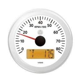 VDO Speedometer - Viewline 85mm 80 KM/h 12V/24V