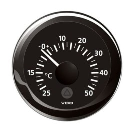 VDO Temperature Gauge - Viewline 52mm 12V/24V -25C to +50 Ambient