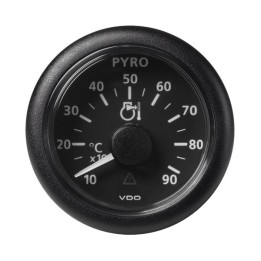 VDO Pyrometer Gauge - Viewline 52mm 12V/24V 100°C - 900°C Manifold Temperature