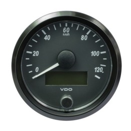 VDO Speedometer - SingleViu 80mm 120 KM/h 12V/24V (Gauge Only)